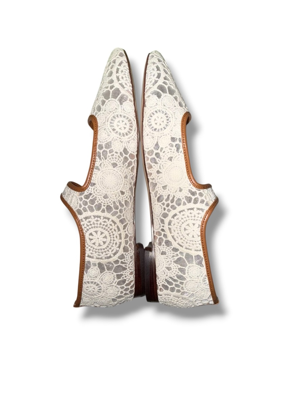 NEW SAM EDELMAN Michaela Flats - Neutral Cream Crochet Women’s 9.5M - Picture 9 of 11